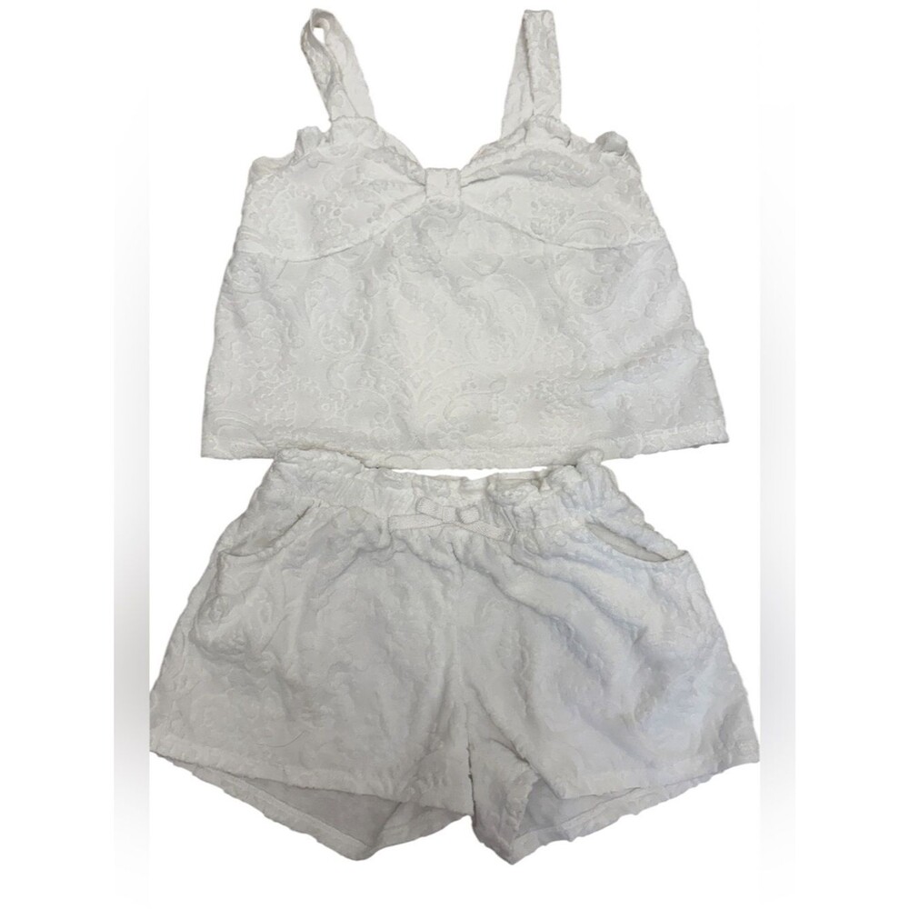 Janie and Jack Floral Terry Jacquard Short Set Size 10